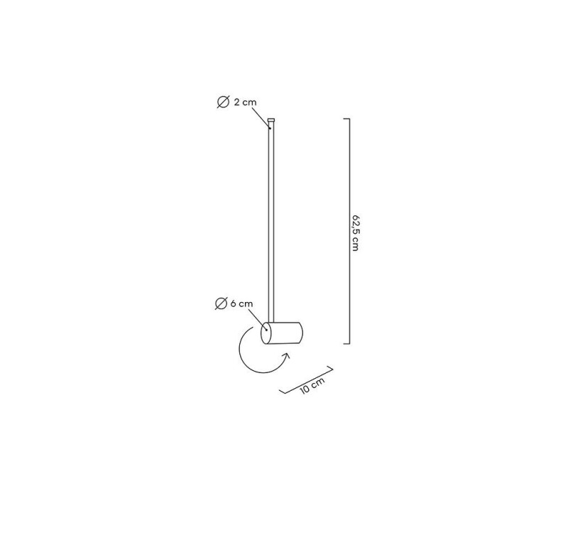 MOOSEE lampa ścienna OMBRE 60 złota