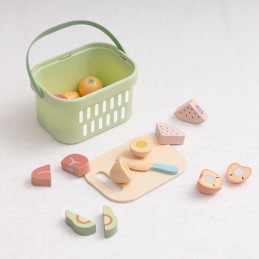 TOOKY TOY Drewniany Zestaw Żywność Warzywa Owoce
