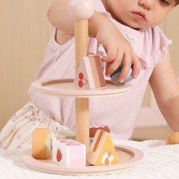 VIGA Drewniany Stojak na Ciasto z Akcesoriami