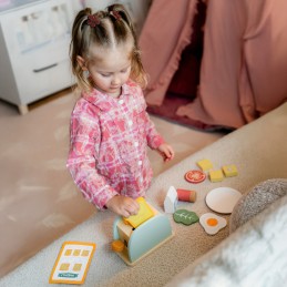 WOOPIE GREEN Drewniany Toster Zestaw Śniadaniowy z Akcesoriami 14 el. FSC