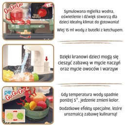WOOPIE Interaktywna Kuchnia z Parą Kran z Obiegiem Wody Efekty 88 el.