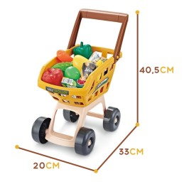 WOOPIE Sklep Supermarket z Wózkiem Waga Kasa Skaner + 48 Akc.