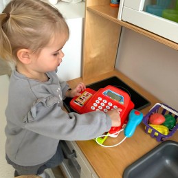 Woopie Kasa fiskalna sklepowa koszyk supermarket skaner stragan akcesoria