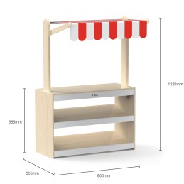 VIGA Drewniany Stragan Sklepik dla Dzieci Montessori Warzywniak Edukacyjny