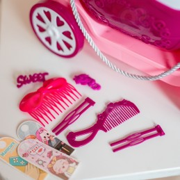 WOOPIE Salon Piękności Urody Toaletka na Kółkach Wózek Wlizka 31 akc. 4w1