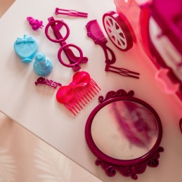 WOOPIE Salon Piękności Urody Toaletka na Kółkach Wózek Wlizka 31 akc. 4w1