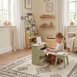 VIGA PolarB Drewniane Pianino dla Dzieci Nauka Gry Nutki Instrument Montessori
