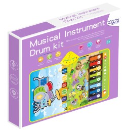WOOPIE Mata Muzyczna Zwierzątka Interaktywne Pianino I Perkusja 2w1