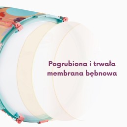 WOOPIE Perkusja Edukacyjna dla Dzieci 5 Bębnów 1 Talerz + Taboret z Motywem Zwierzątek
