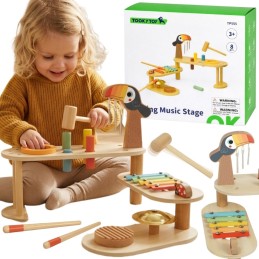 TOOKY TOY Edukacyjny Stolik Muzyczny -Tukan