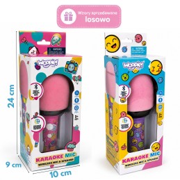 WOOPIE Bezprzewodowy Mikrofon Do Karaoke Z Głośnikiem BT LED Różowy