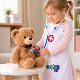 WOOPIE Strój Pielęgniarki Kitel Fartuszek z Czepkiem Pielęgniarki