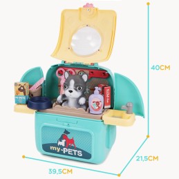WOOPIE Pies Przenośny Salon Piękności 2w1 w Plecaku Transporter