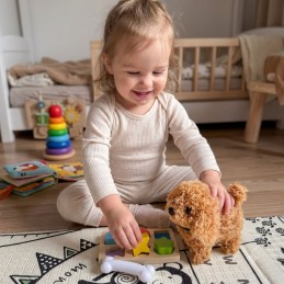 Woopie Interaktywny Piesek Pudel  Pluszak Chodzi Szczeka Reaguje na Kość