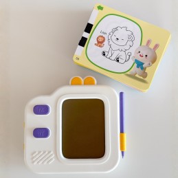 WOOPIE Tablet Graficzny Znikopis do Nauki Rysowania i Angielskiego Czytnik Kart 120 szt.