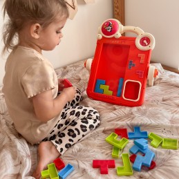 WOOPIE Dwustronna Tablica do Rysowania Gra Tetris 2w1 Pomarańczowa