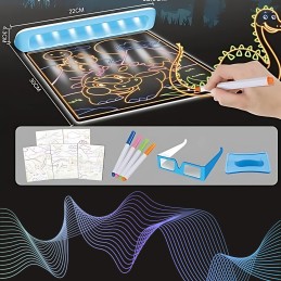 WOOPIE Magiczna Tablica 3D Podświetlenie LED do Rysowania