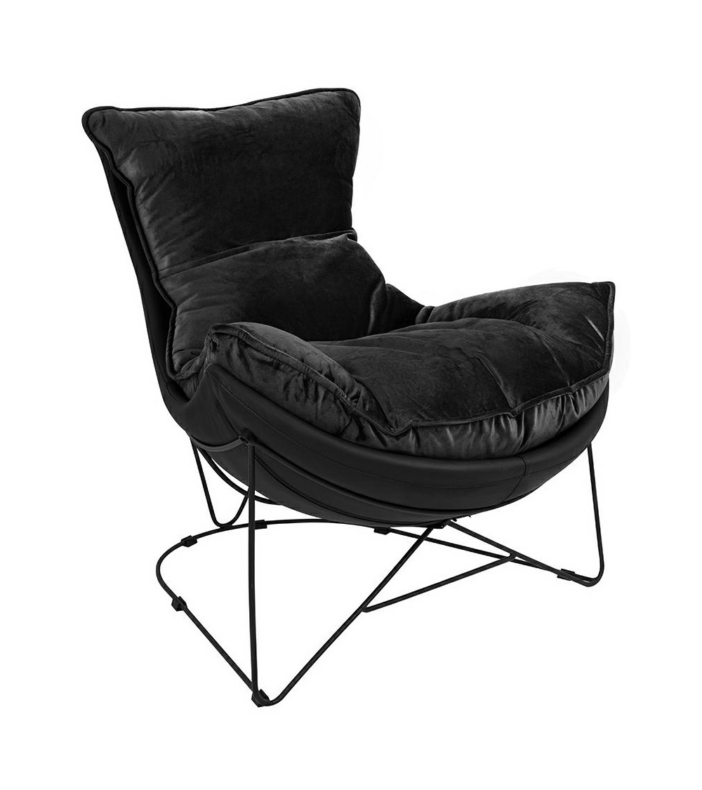 Fotel OTILIA STAND VELVET czarny