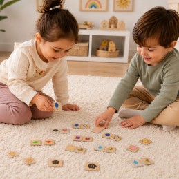 VIGA Zestaw Puzzle Łączenie Kształtów i Przedmiotów