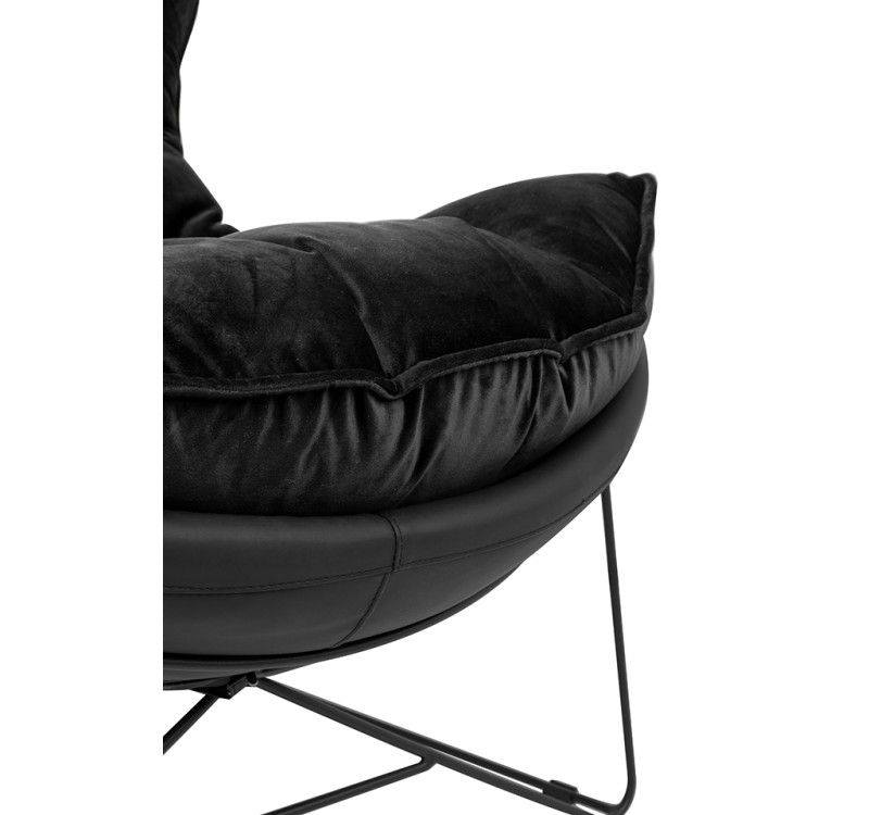 Fotel OTILIA STAND VELVET czarny