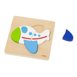 VIGA Drewniane Puzzle – Kolorowy Samolot