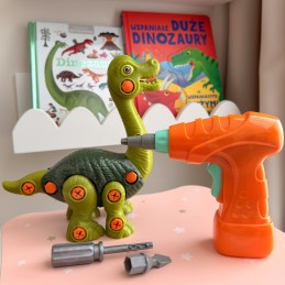 WOOPIE Dinozaur do Skręcania Zestaw Konstrukcyjny + Wiertarka 31 el.