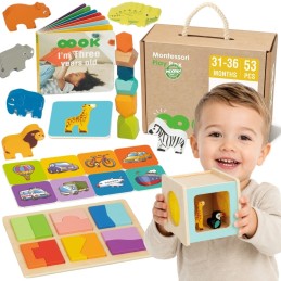 WOOPIE GREEN Box Pudełko XXL Montessori Edukacyjne 7w1 Sensoryczne 31-36 Mies. FSC