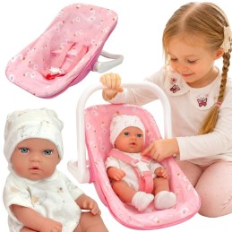 WOOPIE ROYAL Zestaw Lalka Bobas 30,5 cm + Nosidełko Różowe