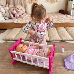 WOOPIE ROYAL Zestaw XL Opiekunka Lalka Jednorożec z Kołyską i Zestawem do Karmienia