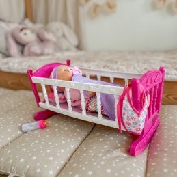 WOOPIE ROYAL Zestaw XL Opiekunka Lalka Jednorożec z Kołyską i Zestawem do Karmienia