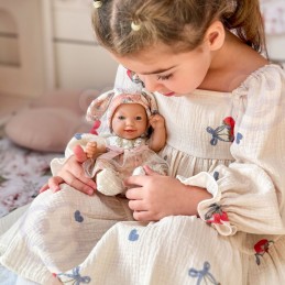 WOOPIE ROYAL Lalka Bobas Vintage 24 cm w Sukience i Czapeczce Króliczka