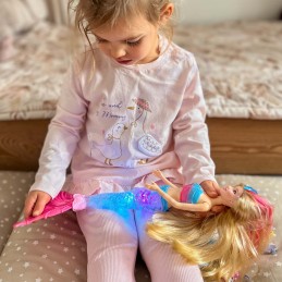 WOOPIE Lalka Syrenka Gina Magiczna Tęczowa z Akcesoriami