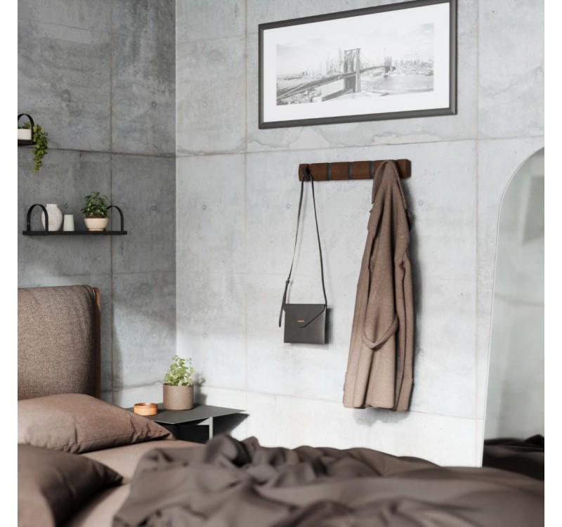 UMBRA wieszak na ubrania FLIP 5  - czarny orzech