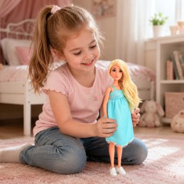 WOOPIE ROYAL Lalka Lily z Brzuszkiem w Ciąży Niemowlak Błękitna Sukienka