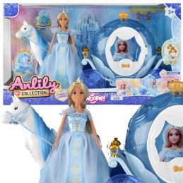 WOOPIE ROYAL Lalka Lodowa Księżniczka Lily i Magiczny Powóz Karoca Akcesoria