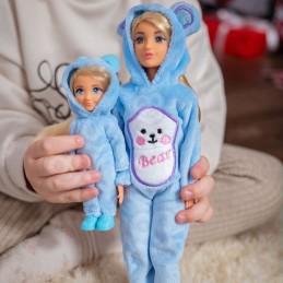 WOOPIE ROYAL Lalki Kombinezony Niebieskie Misie Zestaw 2szt.