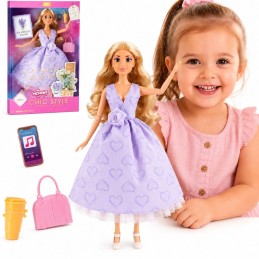 WOOPIE ROYAL Lalka Lily Długie Blond Włosy 30 cm Lawendowa Suknia Akcesoria