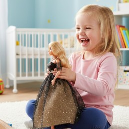 WOOPIE ROYAL Lalka Lily 30 cm Długie Blond Włosy Czarna Suknia Balowa
