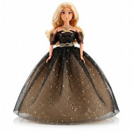 WOOPIE ROYAL Lalka Lily 30 cm Długie Blond Włosy Czarna Suknia Balowa
