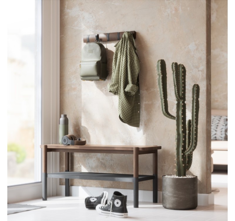 UMBRA wieszak na ubrania FLIP 5  - czarny orzech