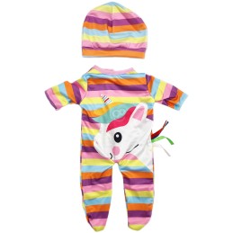 WOOPIE ROYAL Ubranko dla Lalki Zestaw Pajacyk Body Jednorożec Czapeczka 43-46 cm