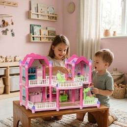 WOOPIE Domek Dla Lalek Willa Ogrodowa 156el.