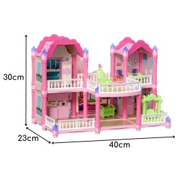 WOOPIE Domek Dla Lalek Willa Ogrodowa 156el.
