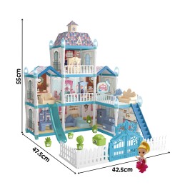 WOOPIE Domek dla Lalek Zimowy Ogród z Akcesoriami i Lalką Podświetlany 191el.