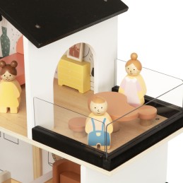 TOOKY TOY Drewniana Rezydencja dla Lalek 25 Elementów
