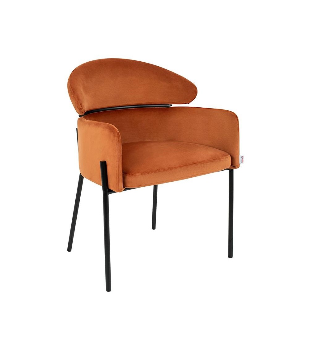 KARE krzesło ALEXIA Velvet pomarańczowe