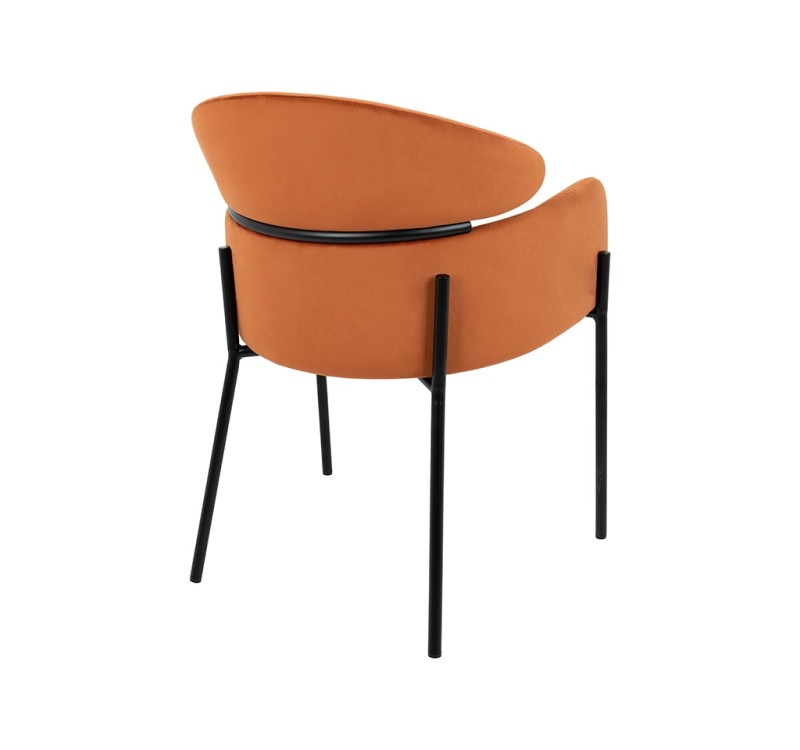 KARE krzesło ALEXIA Velvet pomarańczowe