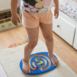 VIGA Sensoryczna Drewniana Deska do balansowania z labiryntem