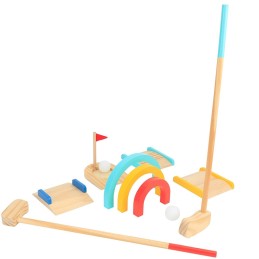 TOOKY TOY  Drewniany Zestaw do Gry w Golfa dla 2 Osób 13 el.