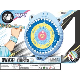 WOOPIE Magnetyczna Gra w Rzutki Bezpieczna Dart Tarcza Wesoły Rekinek